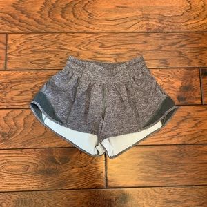 Lululemon gray hotty hot shorts